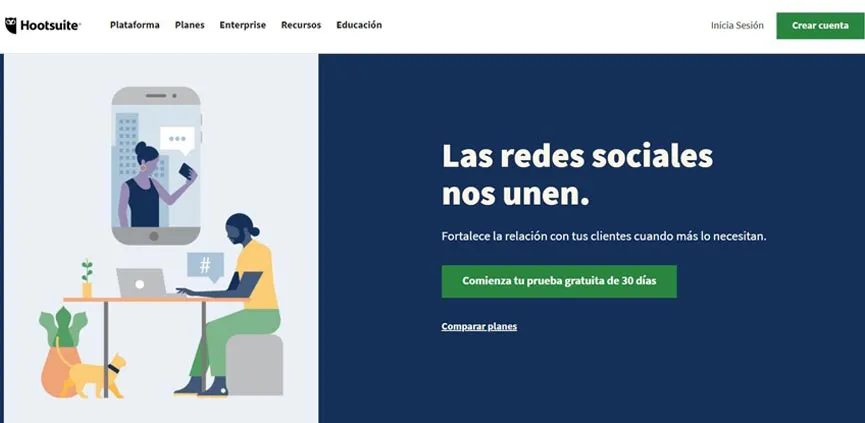 Hootsuite Plataforma de gestión